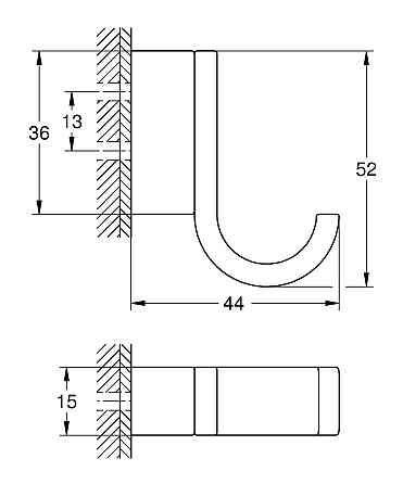 Гачок для халату Grohe Selection (41039000) Киев