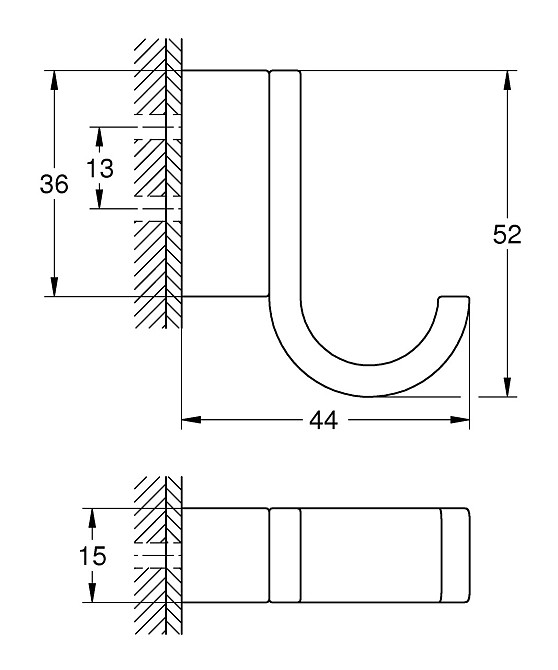 Гачок для халату Grohe Selection (41039000) Киев - изображение 2