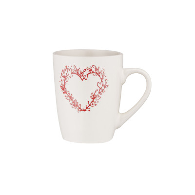 Чашка Ardesto Heart, 320мл, кераміка, білий (AR3467W) Вінниця - фото 2