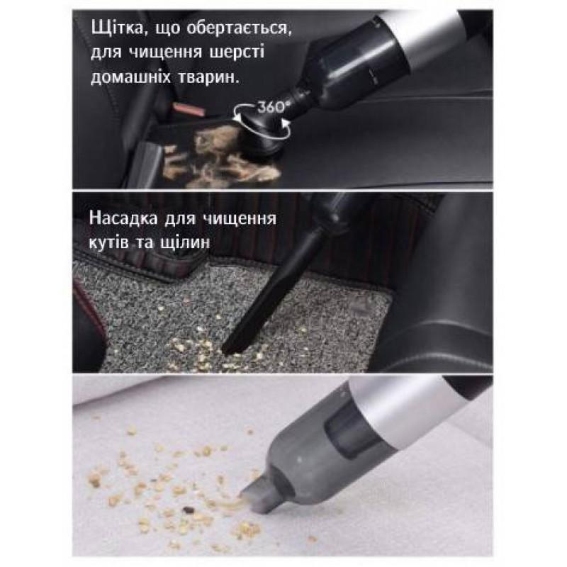 Бездротовий ручний пилосос Holife HM555A Silver (90 Вт, 7 кПа, HEPA, 2200 мАг) акумуляторний міні-пилосос для дому та авто Київ - фото 4