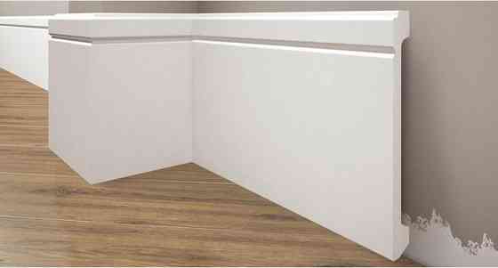 Плинтус под покраску из дюрополимера Элегант LPC - 30 (2м.п.) 138х16 Днепр