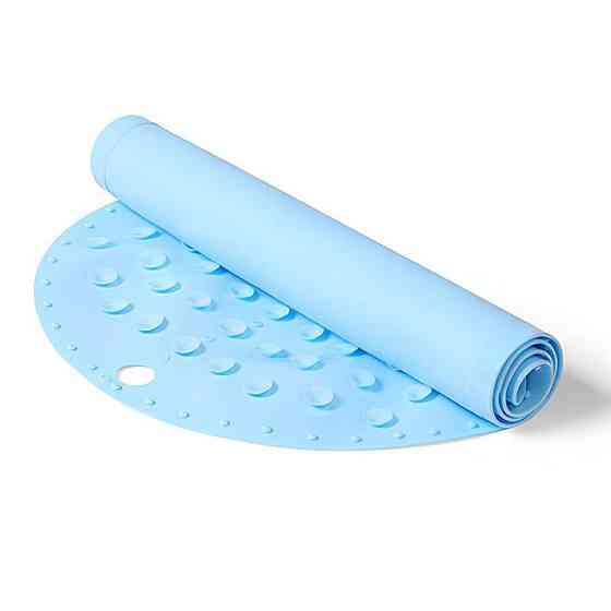 Антиковзкий безпечний килимок у ванну на присосках для дітей 70 x 35 см Baby Ono Блакитний Кривий Ріг
