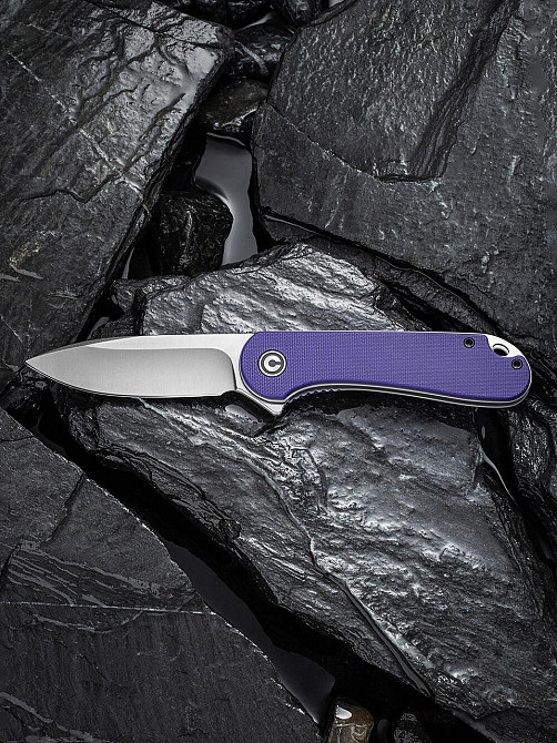 Нож складной карманный Civvi Elementum, (7.5 см) D2 / G10 фиолетовый Киев - изображение 8