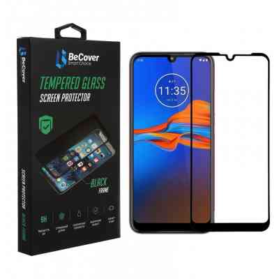 Стекло защитное BeCover Motorola Moto E6i Black (706654) Винница
