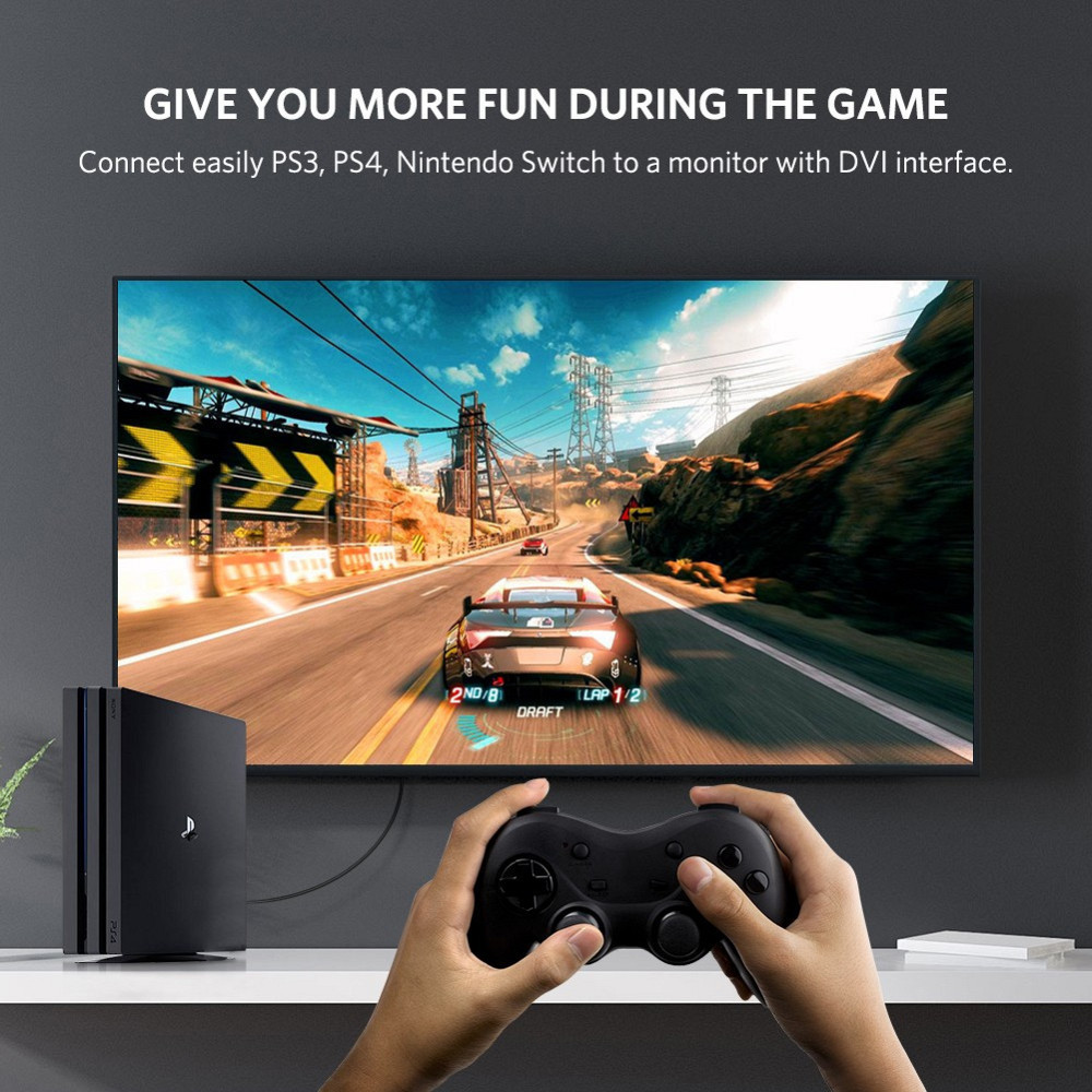 Переходник HDMI DVI D 24+1 Ugreen 20124 (Черный) Николаев - изображение 8