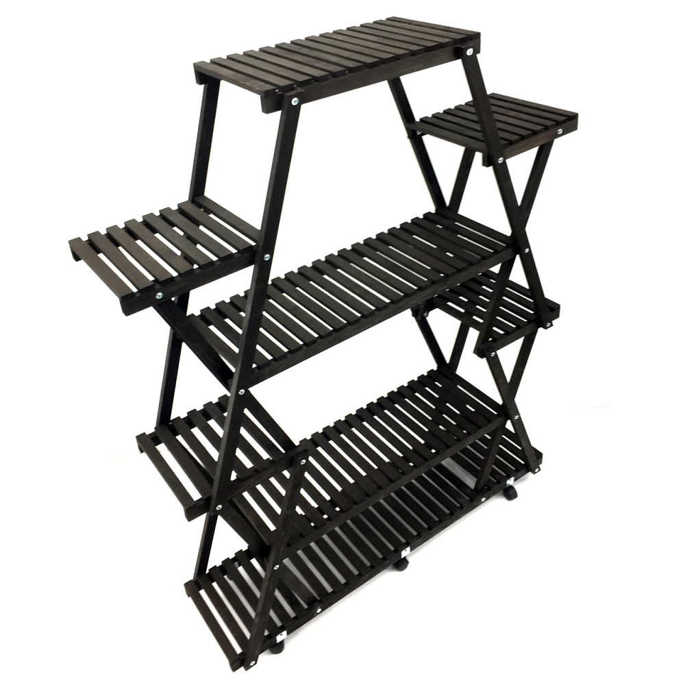 Підставка для квітів "Палезо" на коліщатках венге Миколаїв - фото 5