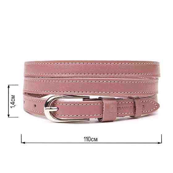 Вишуканий жіночий ремінь із натуральної шкіри Grande Pelle 21441 Рожевий Київ