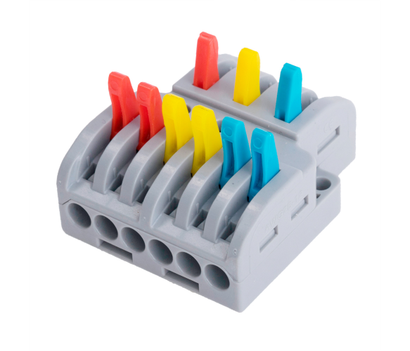 Клеммная колодка с нажимными зажимами 3х6-провода LT-633 для распределительных коробок, 450V/32A, cе Полтава - фото 1