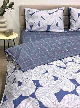 Ecotton Комплект постільної білизни Ecotton Євро 210х220 см Листя білий (21004АВ) Коломия