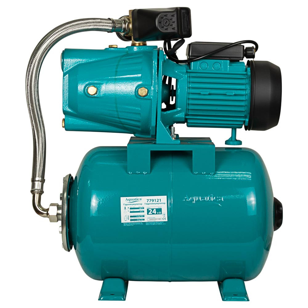 Aquatica Станция 1.1кВт Hmax 55м Qmax 70л/мин (самовсасывающий насос) 24л Украина AQUATICA (775 Коломыя - изображение 3