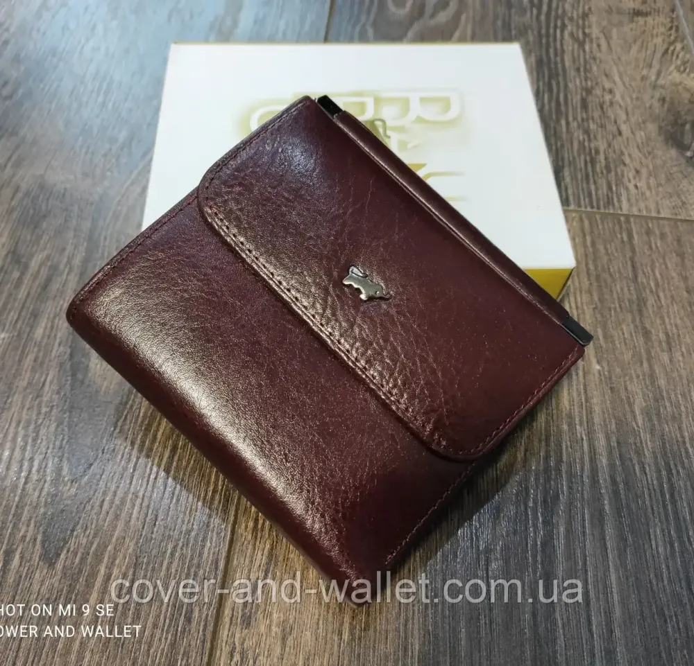 Невеликий жіночий гаманець з гладкої шкіри з монетницею Braun Buffel Чорний Київ - фото 2
