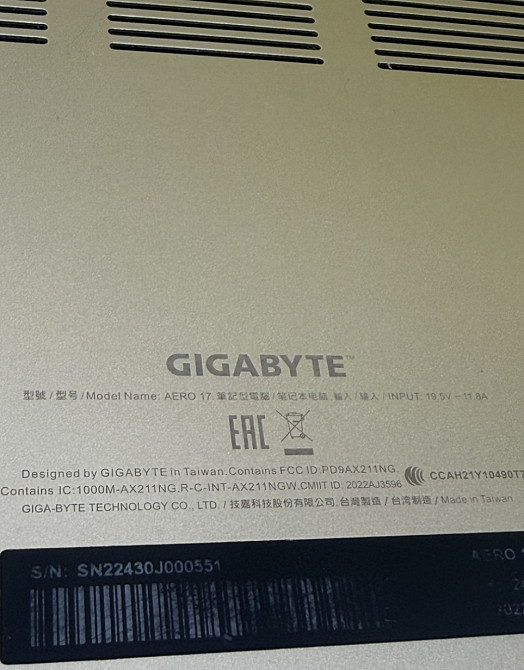 Ноутбук gigabyte aero 17 Харьков - изображение 4