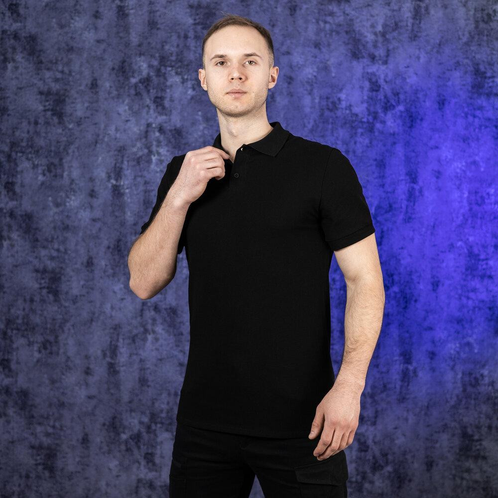 Чоловіче чорне поло Pobedov Loft Batal Київ - фото 4