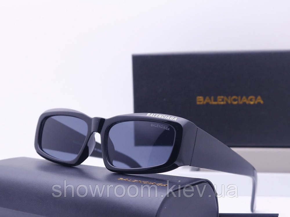 Жіночі сонцезахисні окуляри Balenciaga (23012) black Київ - фото 1