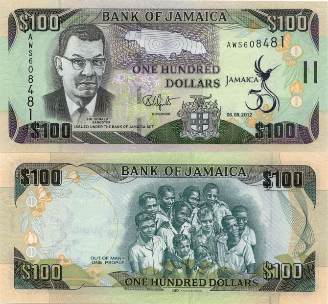 Ямайка / Jamaica 100 dollars 2012 Pick90 UNC Comm. Полтава - изображение 1