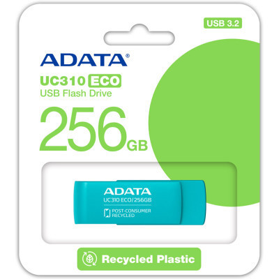 USB флеш накопитель ADATA 256GB UC310 Eco Green USB 3.2 (UC310E-256G-RGN) Винница - изображение 11