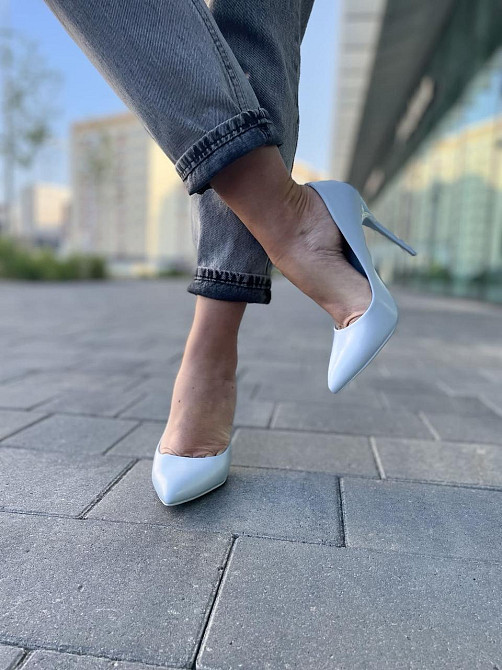 Comer Туфлі жіночі COMER блакитні екошкіра каблук 11 см 36р.-23.5см. (AH-4 4961) Коломия - фото 7