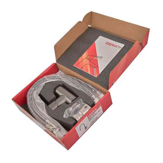 Змішувач для кухні Zerix Rex-011 Graphite Refl.Grey з нержавіючої сталі (Колір графіт+силіконовий вилив сірий) (ZX6130)   ( 28105 Харьков