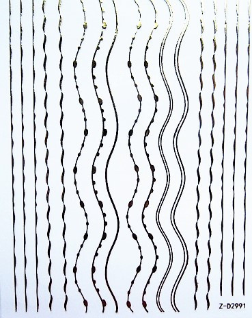 Металізовані гнучкі стрічки 3 D різні хвилі золото. Київ - фото 1