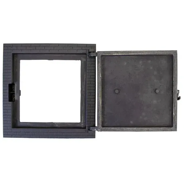 Дверца чугунная топочная каминная 