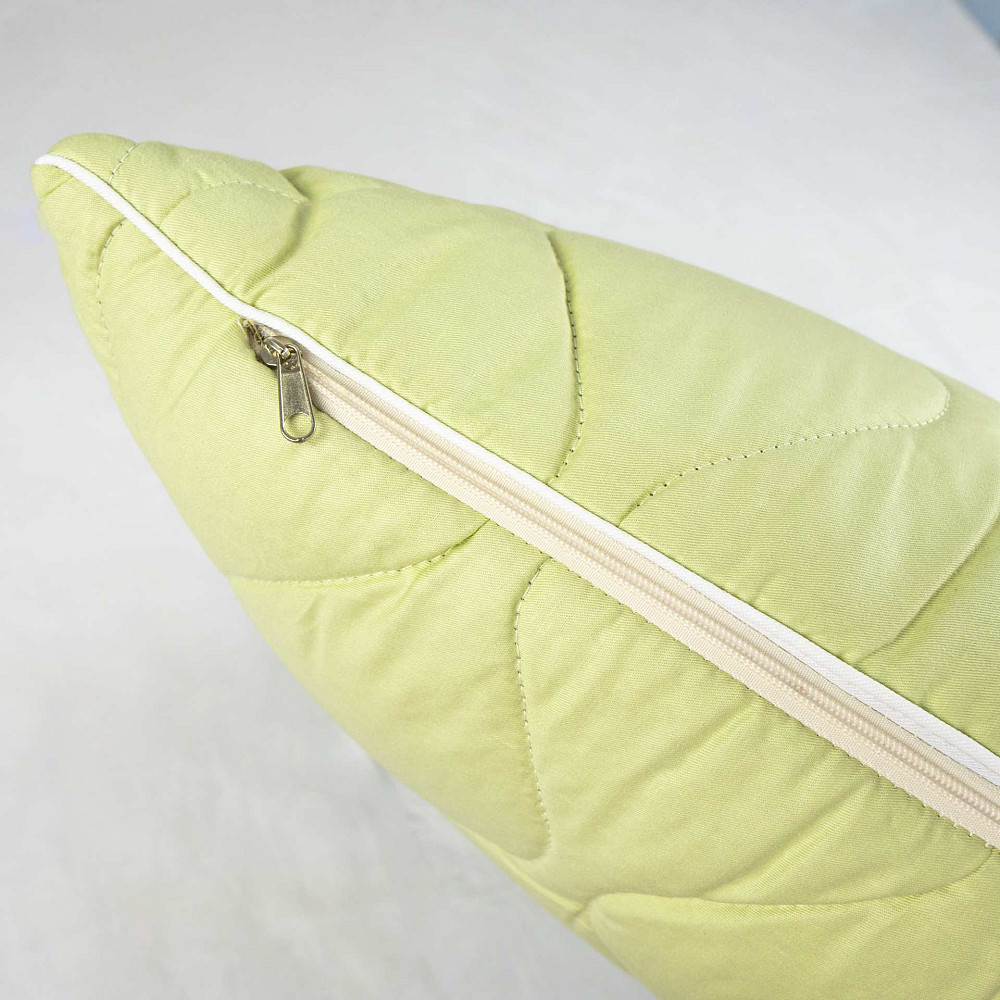 Подушка конопляная стеганная YouStar 50х70 см чехол 100% хлопок Сатин (Оливковый) Сумы - изображение 2