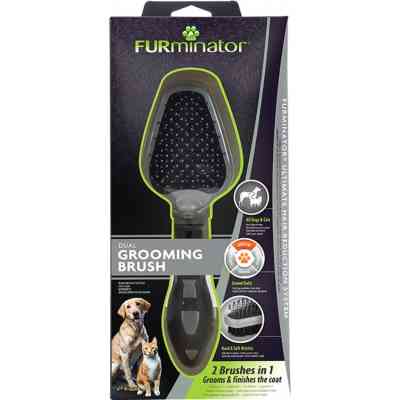 Фурминатор для животных FURminator Двухсторонняя щетка для собак и кошек 21 х 6.5 х 3.5 см (4048422141310) Винница