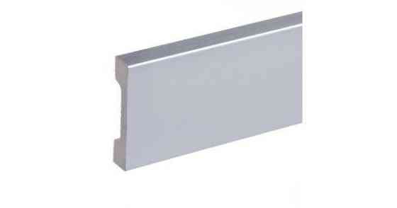 Плинтус Серебряный браш (Алюминий) из дюрополимера Элегант LPC - 23 (2м.п.) 69.7х15.8мм Днепр