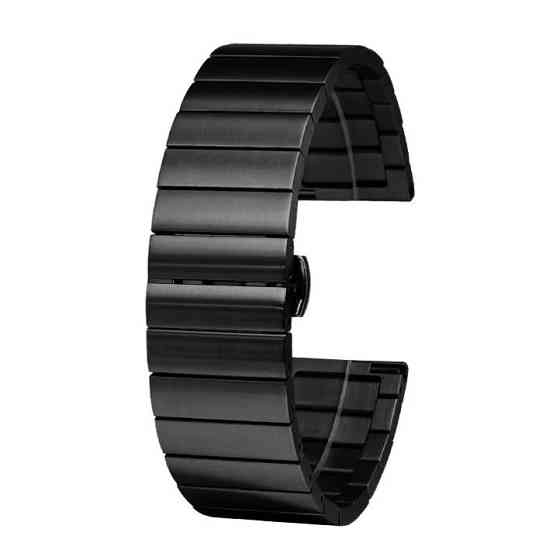 Ремешок для часов металлический Besta Centurion Black (22 мм) Черный Киев