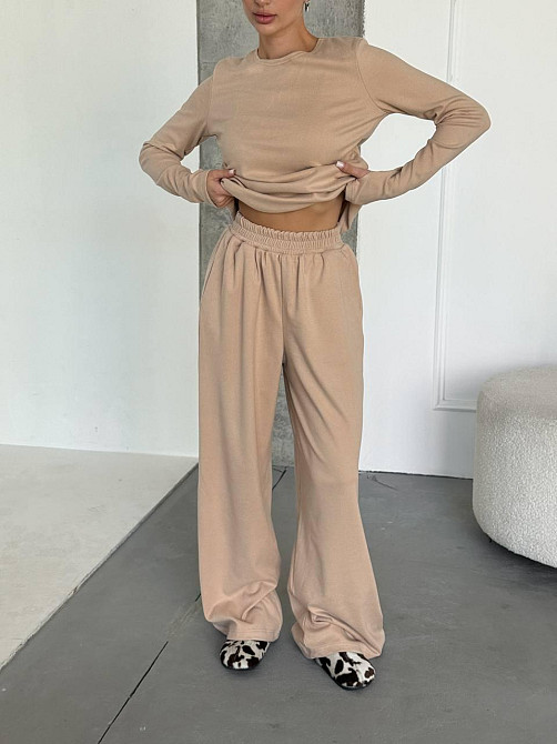 Женский теплый базовый костюм двойка из турецкого микрофлиса Одесса - изображение 9