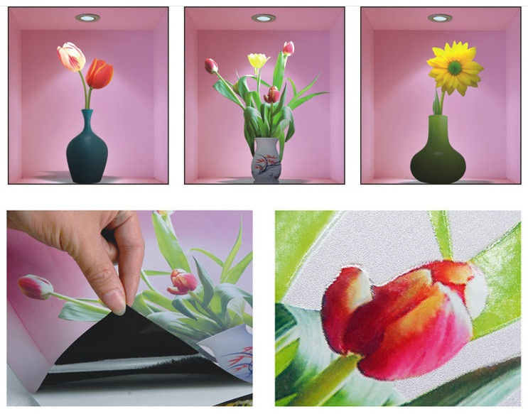 Интерьерная наклейка в комнату Вазы с цветами Киев - изображение 5