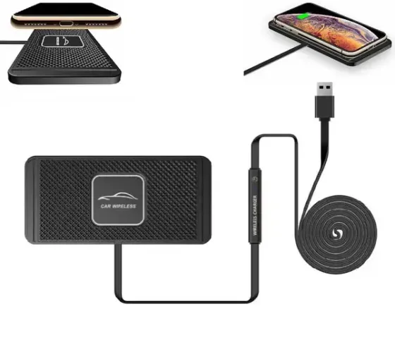 Силиконовый коврик в авто с быстрой беспроводной зарядкой Car Wireless Pad C1 15W Коломыя