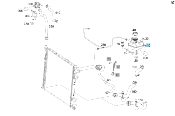 Mercedes-Benz  A1665000049 Розширювальний бачок ML/GLE W166 GLE Coupe C292 GL/GLS X166 Одесса