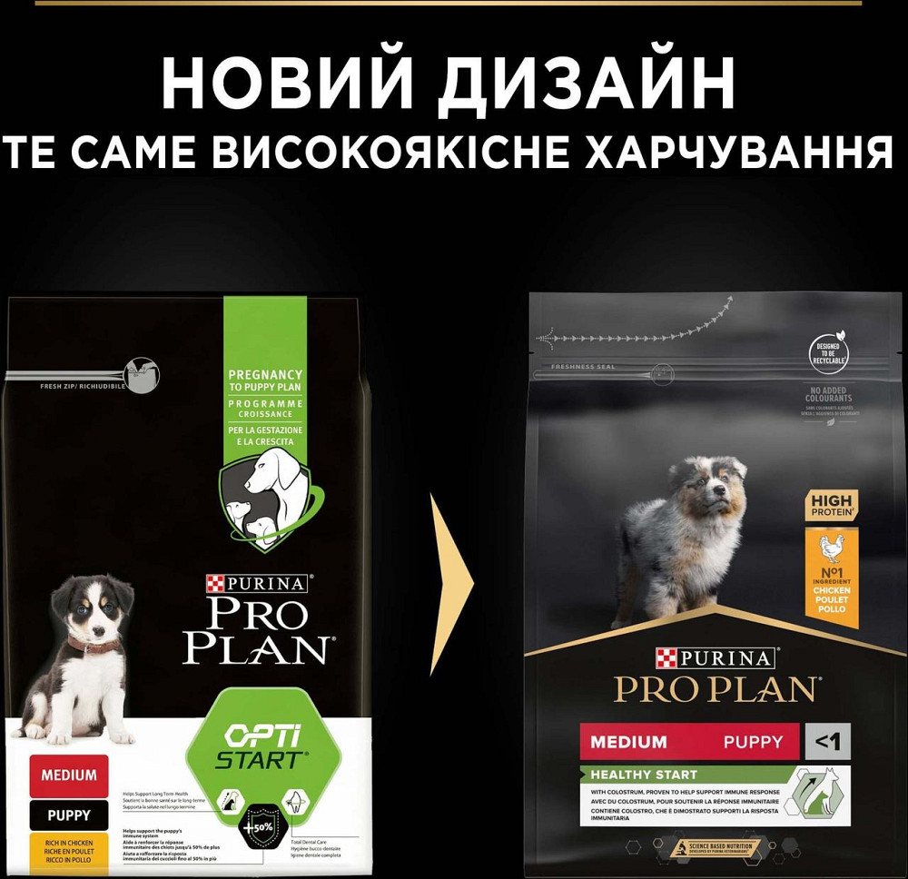 Сухий корм Pro Plan Medium Puppy Healthy Start для цуценят середніх порід з куркою 3 кг Вінниця - фото 3
