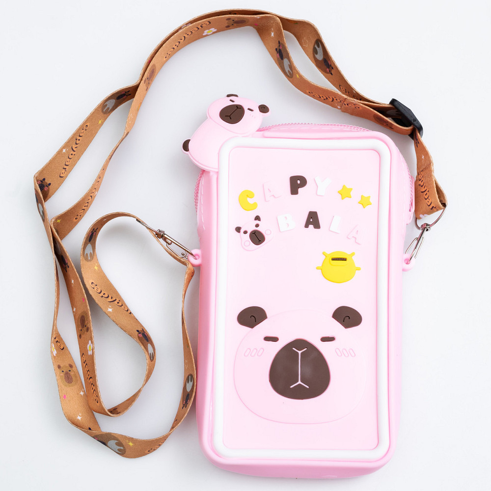 Дитяча силіконова сумочка-гаманець 7*10*3 см Рожевий HP-55-17P Київ - фото 1