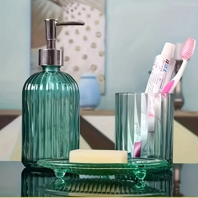 Набір для ванної кімнати Retro із 3-х предметів скло Вінниця - фото 1