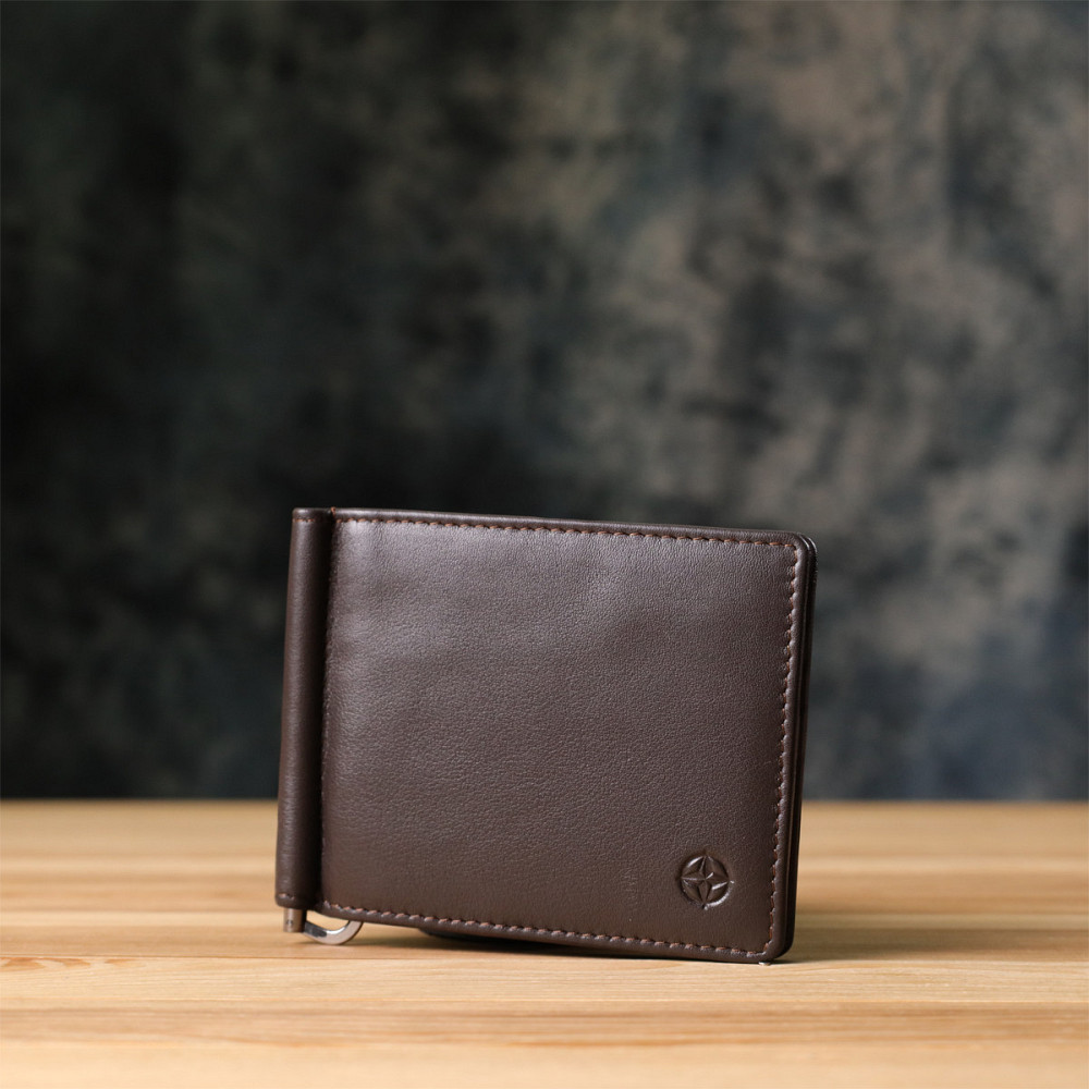 Стильний затискач для грошей з м'якої натуральної шкіри Tony Perotti 20847_1 (5000 moro) Коричневий Київ - фото 9