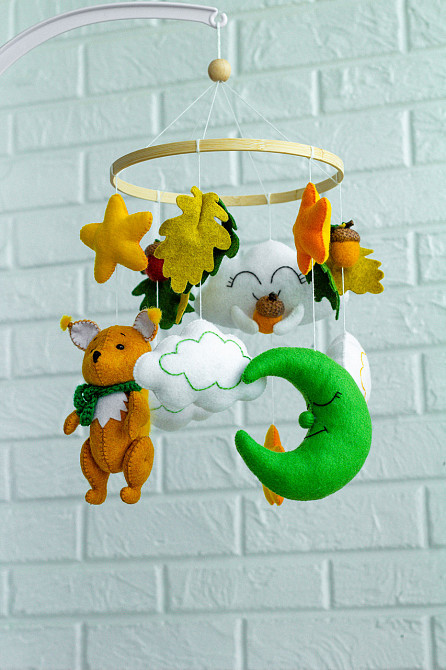Мобіль на ліжечко для немовлят WoollyFox " Білочка" Київ - фото 1