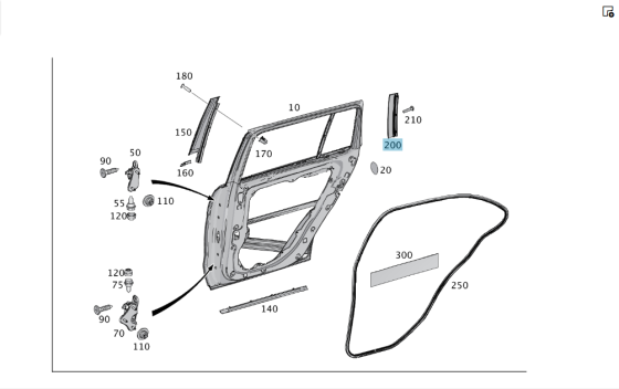 Mercedes-Benz  A1666900887 Декоративна накладка глухої кватирки задніх правих дверей GL/GLS X166 Одеса