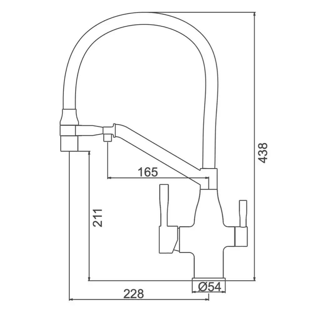 Смеситель для кухни под фильтр Frap F4397-9 с гибким изливом, графит/черный Киев - изображение 6