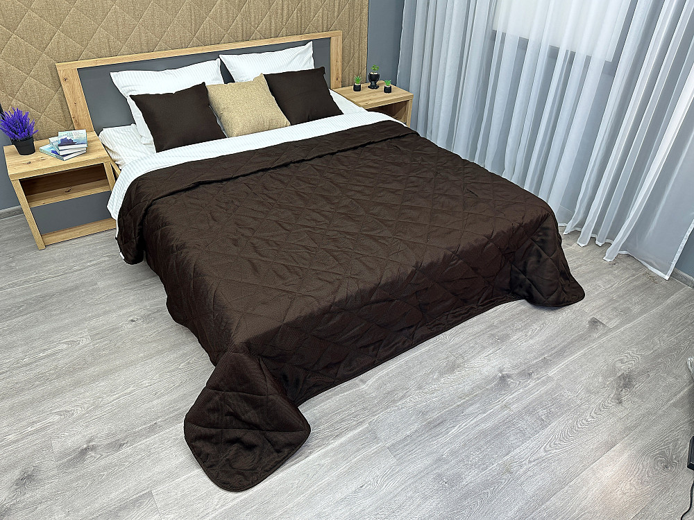 Покрывало стеганое Decorator Flax ромб 230х250 см венге (85-069) Киев - изображение 8