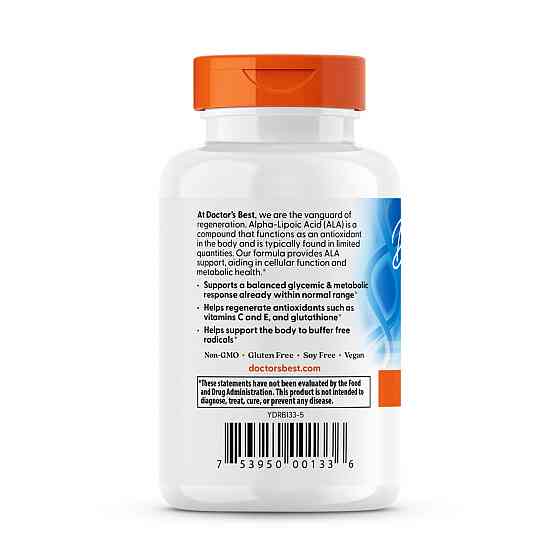 Альфа-ліпоєва кислота Doctor's Best Alpha-Lipoic Acid 60 капс Київ