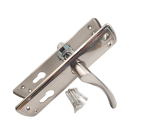 Ручки на планці на замок Мотор Січ ЗВ-7 72-323 хром Харків - фото 1