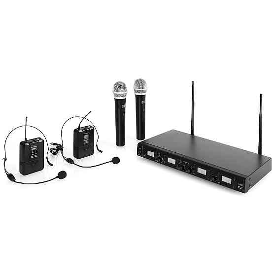 UHF-550 Quartett3 4-канальний набір бездротових мікрофонів UHF 2 портативні мікрофони/2 мікрофони для Рівне