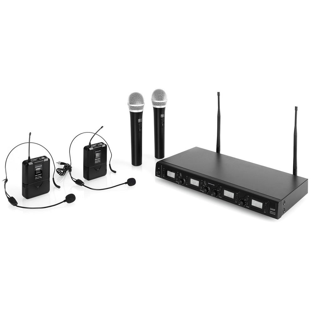 UHF-550 Quartett3 4-канальный набор беспроводных микрофонов UHF 2 портативных микрофона / 2 микрофона для Ровно - изображение 5