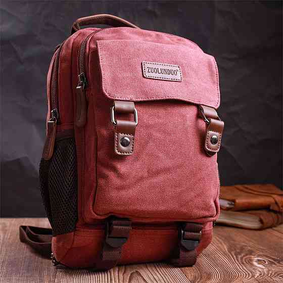 Стильний текстильний рюкзак з ущільненою спинкою та відділенням для планшета (Vintage) Київ