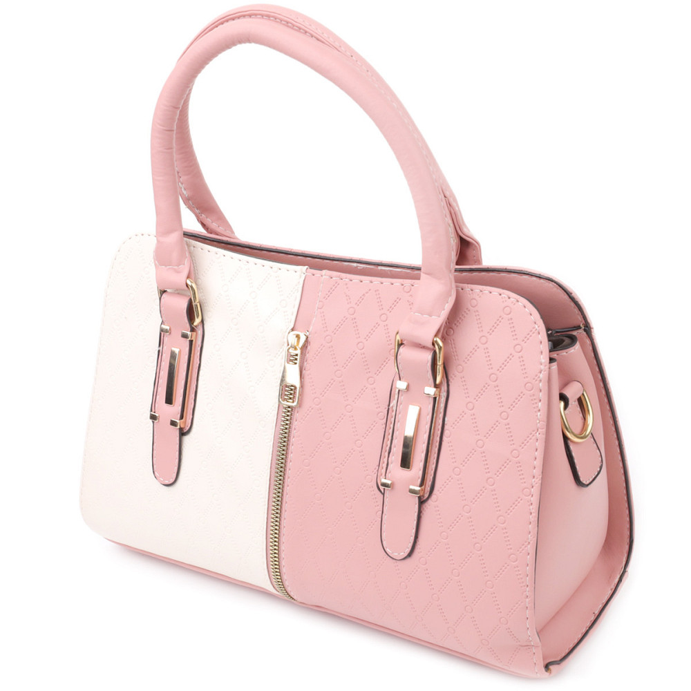 Стильна жіноча сумка на літо з якісної екошкіри Vintage sale_15130 Рожевий Київ - фото 1