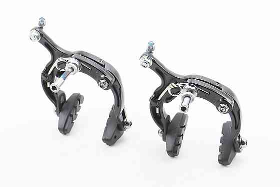 Гальмо ROAD V-brake кліщового типу, переднє+заднє, хід колодки 67-79мм, алюмінієве, чорне HJ-1201AD Киев