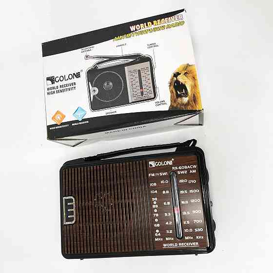 Радиоприемник GOLON RX-608 всеволновый на батарейках + OG-608 поддержка USB/microSD/MP3/WMA Киев