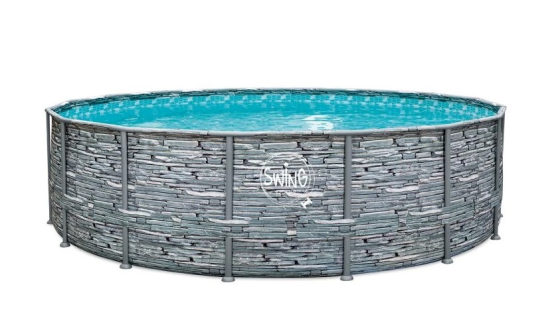 Бассейн каркасный 4.88х1.22м без фильтра. AZURO SWING Stone design Киев