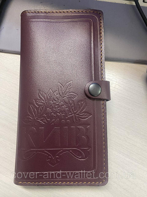 Тонкий довгий жіночий гаманець купюрник червоного кольору Puos Київ - фото 7